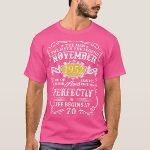 第70誕生日ヴィンテージ人神話レジェンド11月19日 Tシャツ