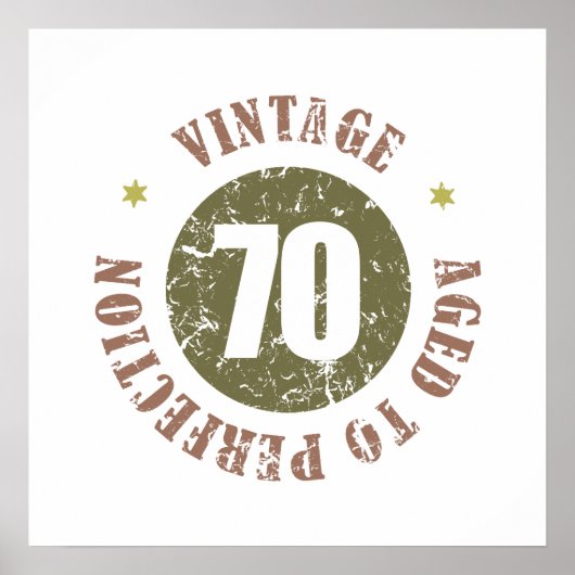第70誕生日ヴィンテージ ポスター (正面)