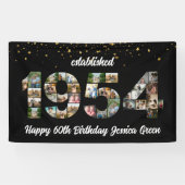 第70誕生日写真コラージュパーティー設立1954 横断幕 (横)