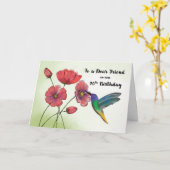 第70誕生日友の宗教的賛美な花 カード (黄色い花)