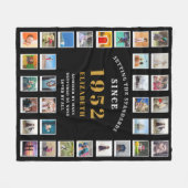 第70誕生日家族写真集32写真 フリースブランケット (正面(横))