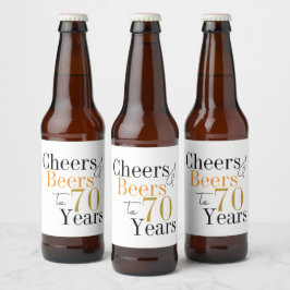第70誕生日応援とビールミニマルパーティー ビールラベル
