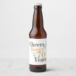 第70誕生日応援とビールミニマルパーティー ビールラベル