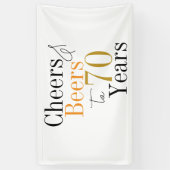 第70誕生日応援とビールミニマルパーティー 横断幕 (縦)