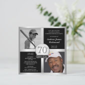 第70誕生日招待状Then & Now Photos 招待状 (スタンド正面)