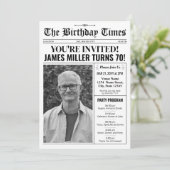 第70誕生日新聞招待状プログラム シーズンカード (スタンド正面)