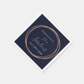 第70誕生日海軍バラ金ゴールド誕生会 スタンダードカクテルナプキン (角)