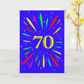 第70誕生日爆破カード カード (黄色い花)