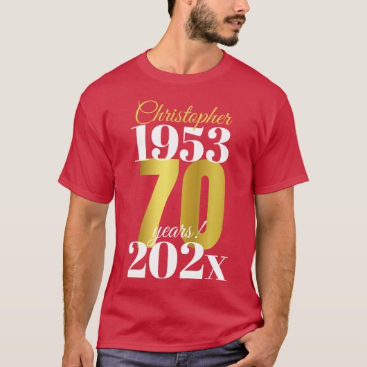 第70誕生日特別日程 Tシャツ (正面)
