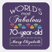 第70誕生日紫色ほとんどのすばらしくカラフルな宝石