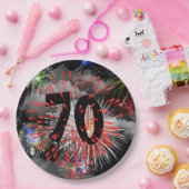 第70誕生日花火inクラウド紙プレート ペーパープレート (パーティー)