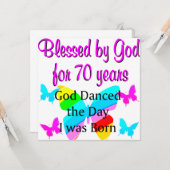 第70誕生日賛美ズ カード (正面/裏面インサイチュ)