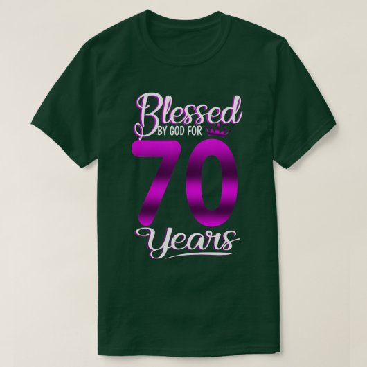 第70誕生日賛美神の賜物70年 Tシャツ (デザイン正面)