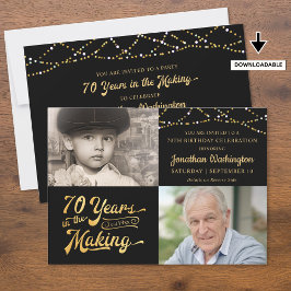 第70誕生日2作中70年の写真 招待状