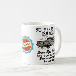第70誕生日70ビンテパーソナライズされたーおもしろいジカー コーヒーマグカップ