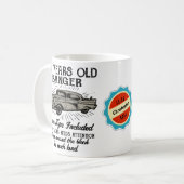 第70誕生日70ビンテパーソナライズされたーおもしろいジカー コーヒーマグカップ (正面左)