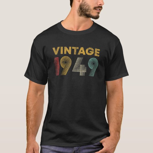 第70誕生日70年70世ヴィンテージレトロ1949 Tシャツ (正面)