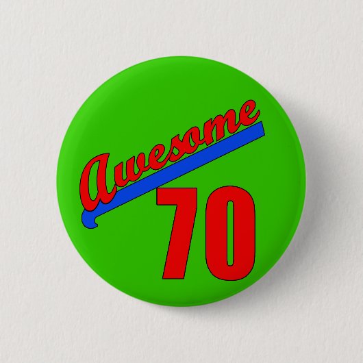 第70誕生日70歳のに素晴らしい 缶バッジ (正面)