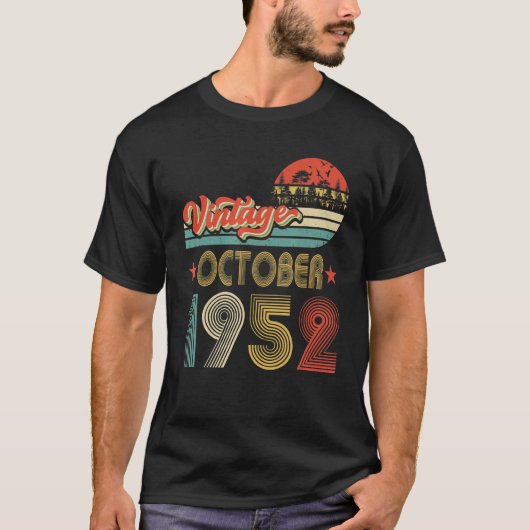 第70誕生日70歳ヴィンテージ1950年 Tシャツ (正面)