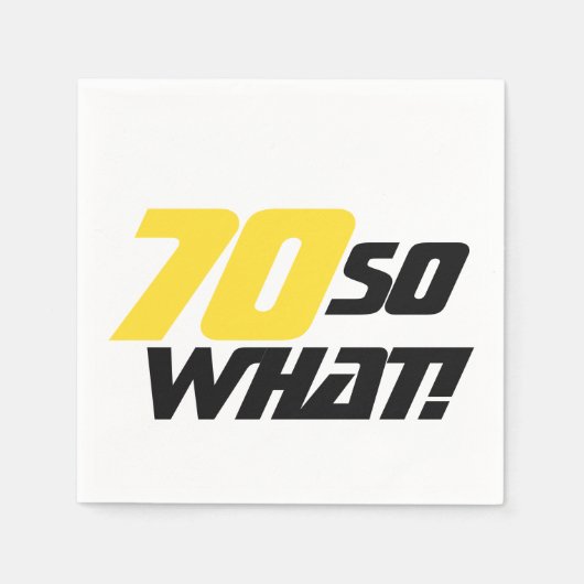 第70誕生日70So おもしろいパーティー スタンダードカクテルナプキン (正面)
