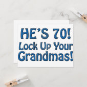 第70誕生日 カード (正面/裏面インサイチュ)