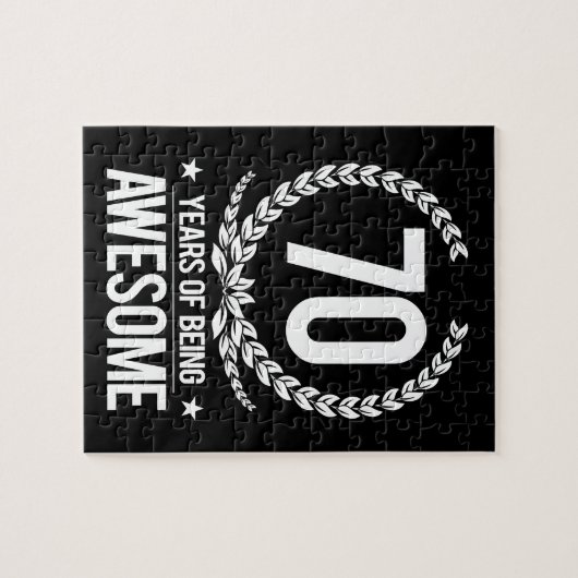 第70誕生日(素晴らしい70あ年間の) ジグソーパズル (横)