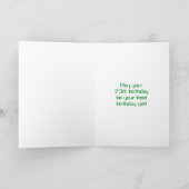 第70誕生日: 赤いデジタル時計のスタイル"70" + 名前 カード (内部)