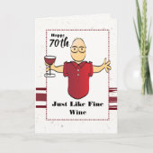 第70誕生日for Man おもしろい Cartoon カード (正面)