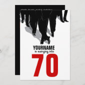 第70誕生日Swingers Rat Packパーティー 招待状 (正面/裏面)