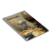 第70誕生祝いのカスタマイズ可能な来客名簿 ノートブック (右側)