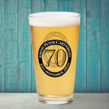 第70誕生祝いガラス