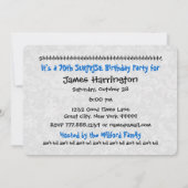 第70驚きの青および白い誕生会v005A 招待状 (裏面)