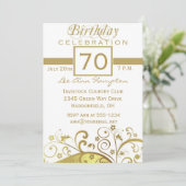 第70 -第79バースデーパーティ招待状 招待状 (スタンド正面)