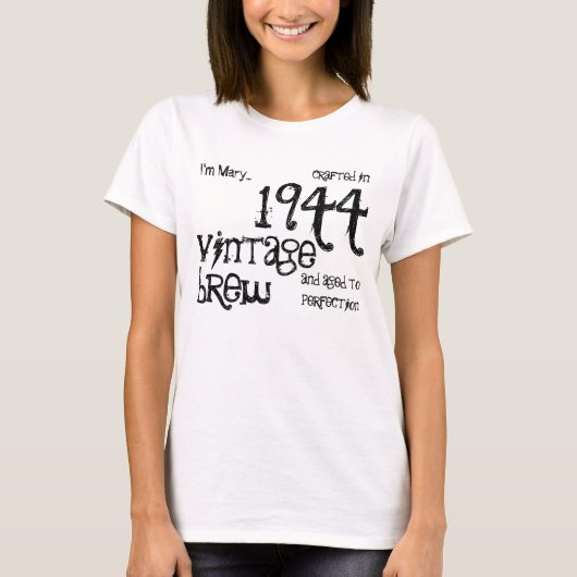 第70 1944 v01で制作される誕生日のヴィンテージの醸造物 tシャツ (正面)
