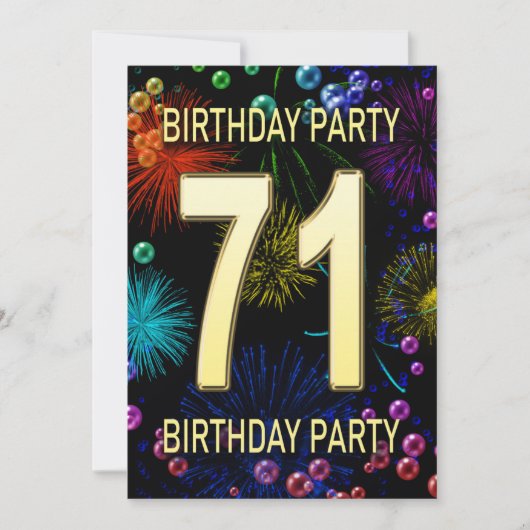 第71回バースデーパーティー招待花火大会 招待状 (正面)