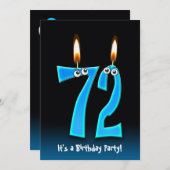 第72回バースデーパーティー招待状 招待状 (正面/裏面)