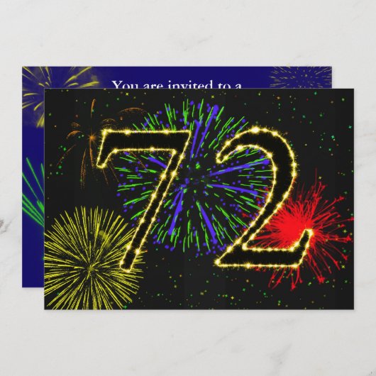 第72回バースデーパーティー招致 招待状 (正面/裏面)