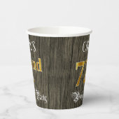 第72回バースデーパーティー – フェイク金ゴールド&ウッドフェイク・ルックス 紙コップ (左)