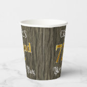 第72回バースデーパーティー – フェイク金ゴールド&ウッドフェイク・ルックス 紙コップ (右)