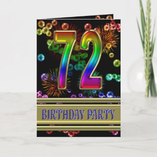 第72回誕生日パーティーへの招待 招待状