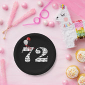 第72回誕生日パーティー風船 ペーパープレート (パーティー)