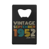 第72回誕生日ヴィンテージ1972年9月限定。 クレジットカード栓抜き (裏面)