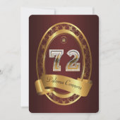 第72日，誕生パーティーの女性男性，エレガント色 招待状 (正面)