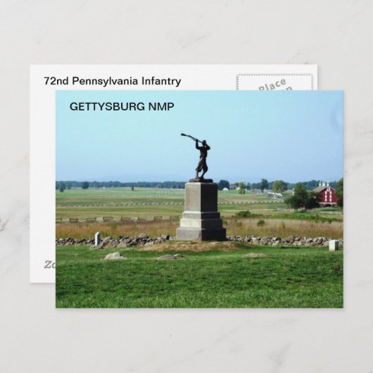 第72期ペンシルバニア歩兵 ポストカード (正面/裏面)