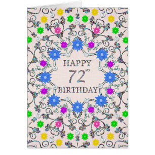 第72誕生日抽象芸術花