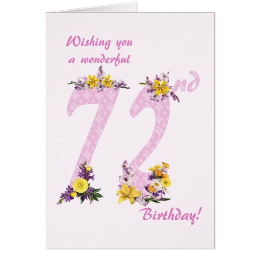 第72誕生日花飾数 (正面)