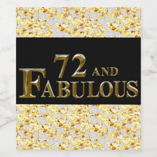 第72誕生日 ワインラベル (シングルラベル)