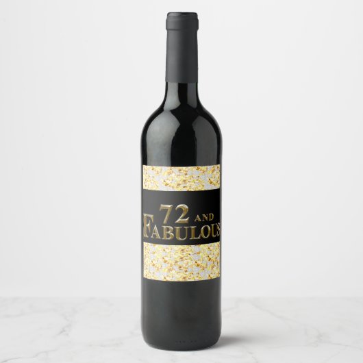第72誕生日 ワインラベル (正面)