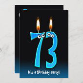 第73回バースデーパーティー招待状 招待状 (正面/裏面)