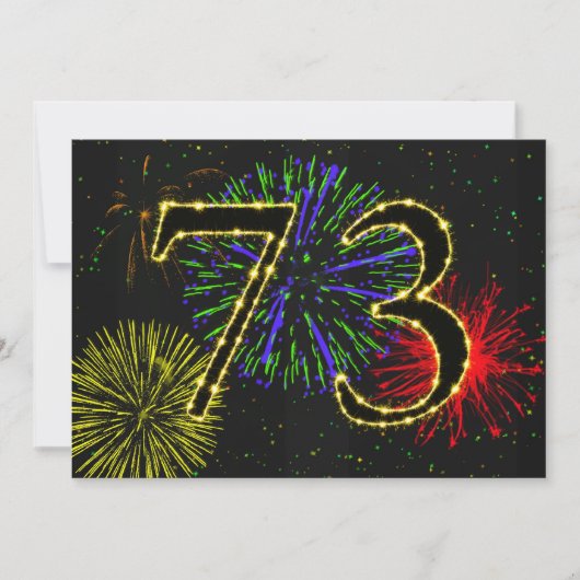 第73回バースデーパーティー招待 招待状 (正面)